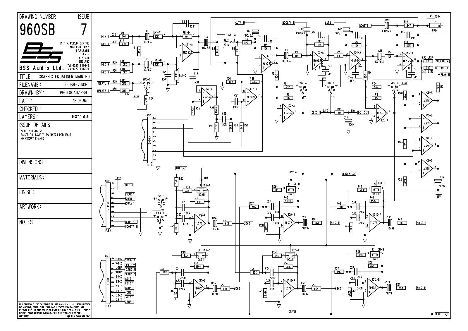 BSS FCS-960, FCS-960SB-7 Schematic