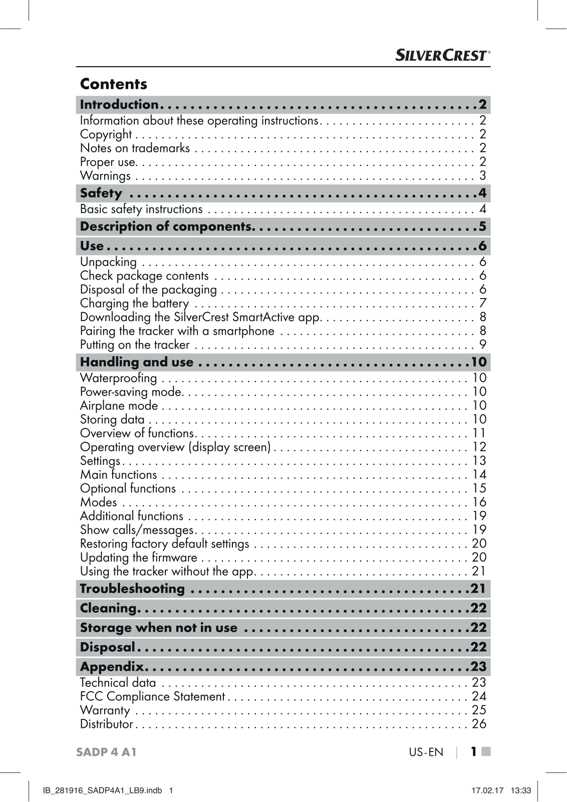 LIDL US SADP4A1 User Manual