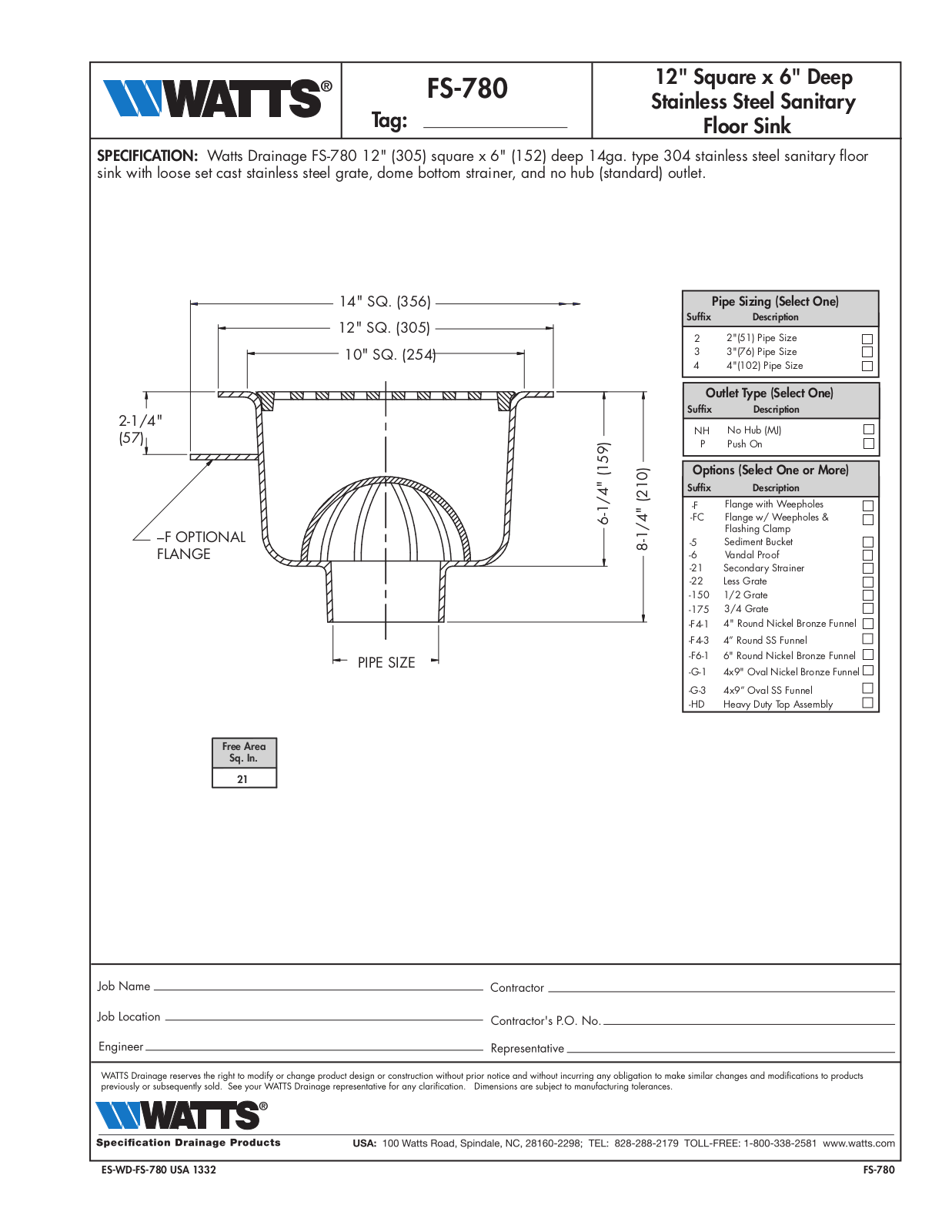 Watts FS-780 User Manual - ManualMachine.com