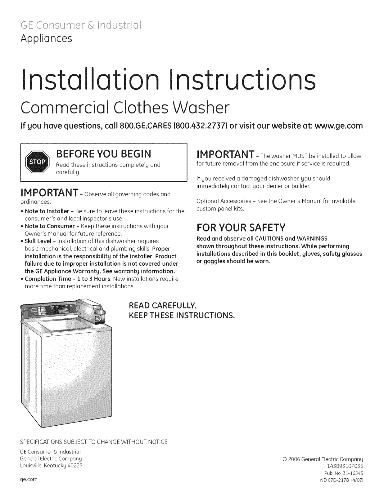 GE WCCB1030H1WC, WCCB1030H2WC, WCCB1030H3WC, WCCB1030H4WC, WCCB1030H5WC Installation Guide - ManualMachine.com