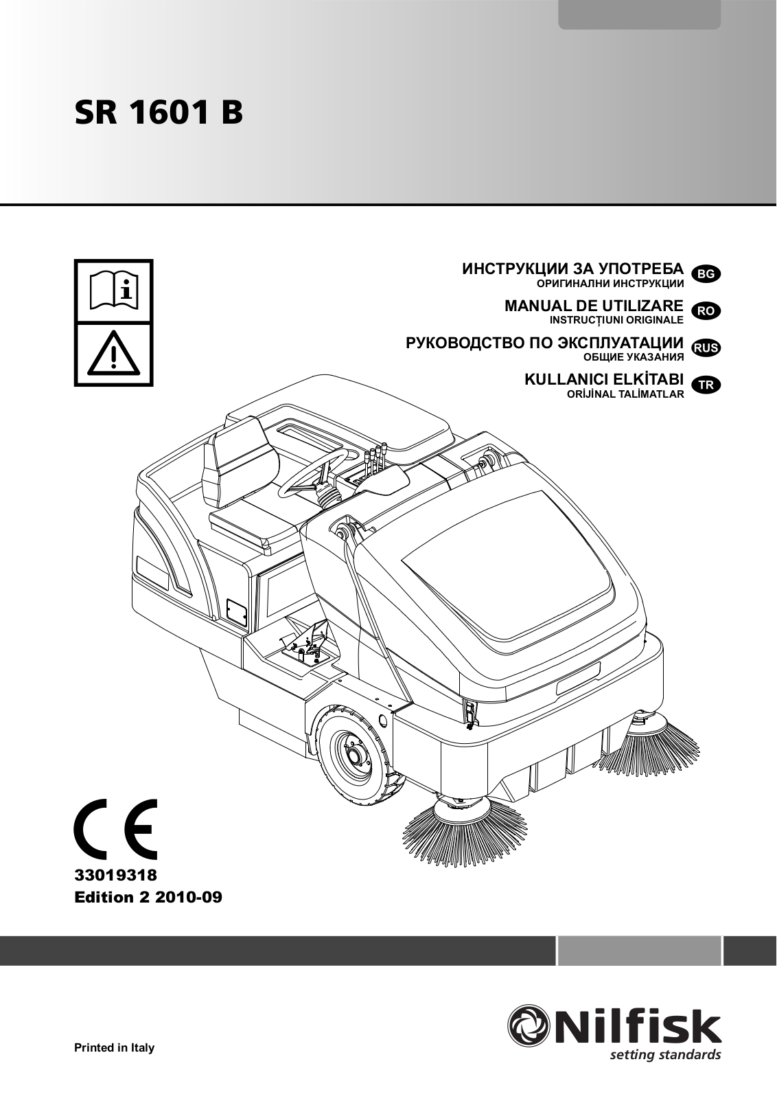 Nilfisk SR 1601 D3, SR 1601 LPG3, SR 1601 P3 User Manual