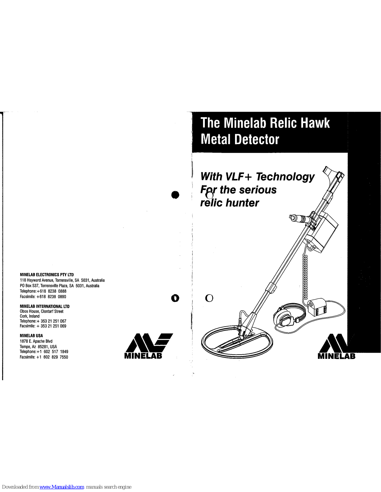 Minelab Relic Hawk Instruction Manual