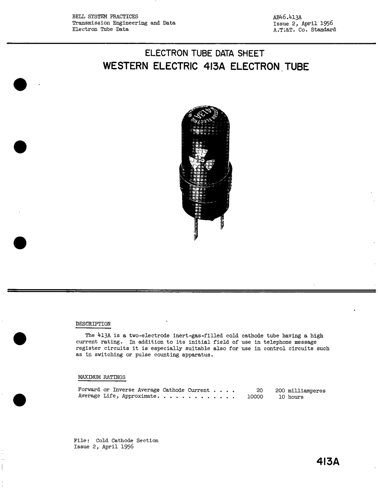 Western Electric 413-A Brochure