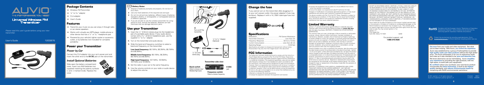 Radio Shack 1200876 User Manual