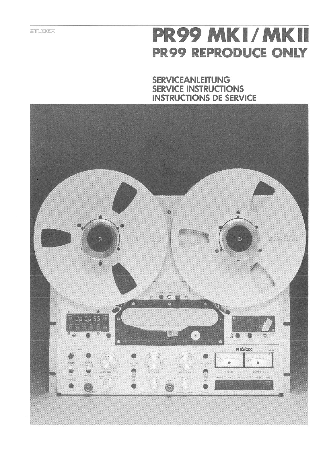 Revox PR-99 Mk1 Service manual