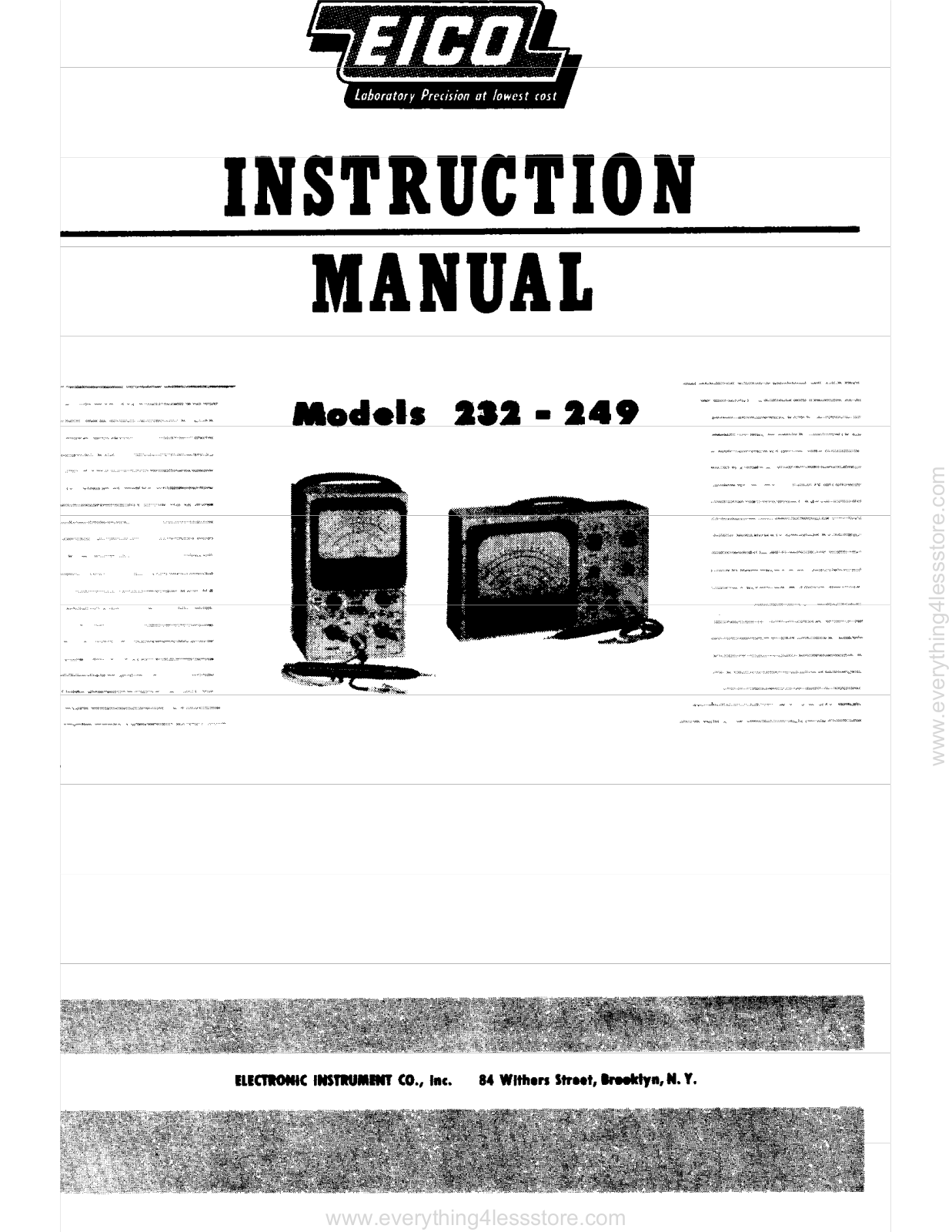 Eico 232-249 User Manual