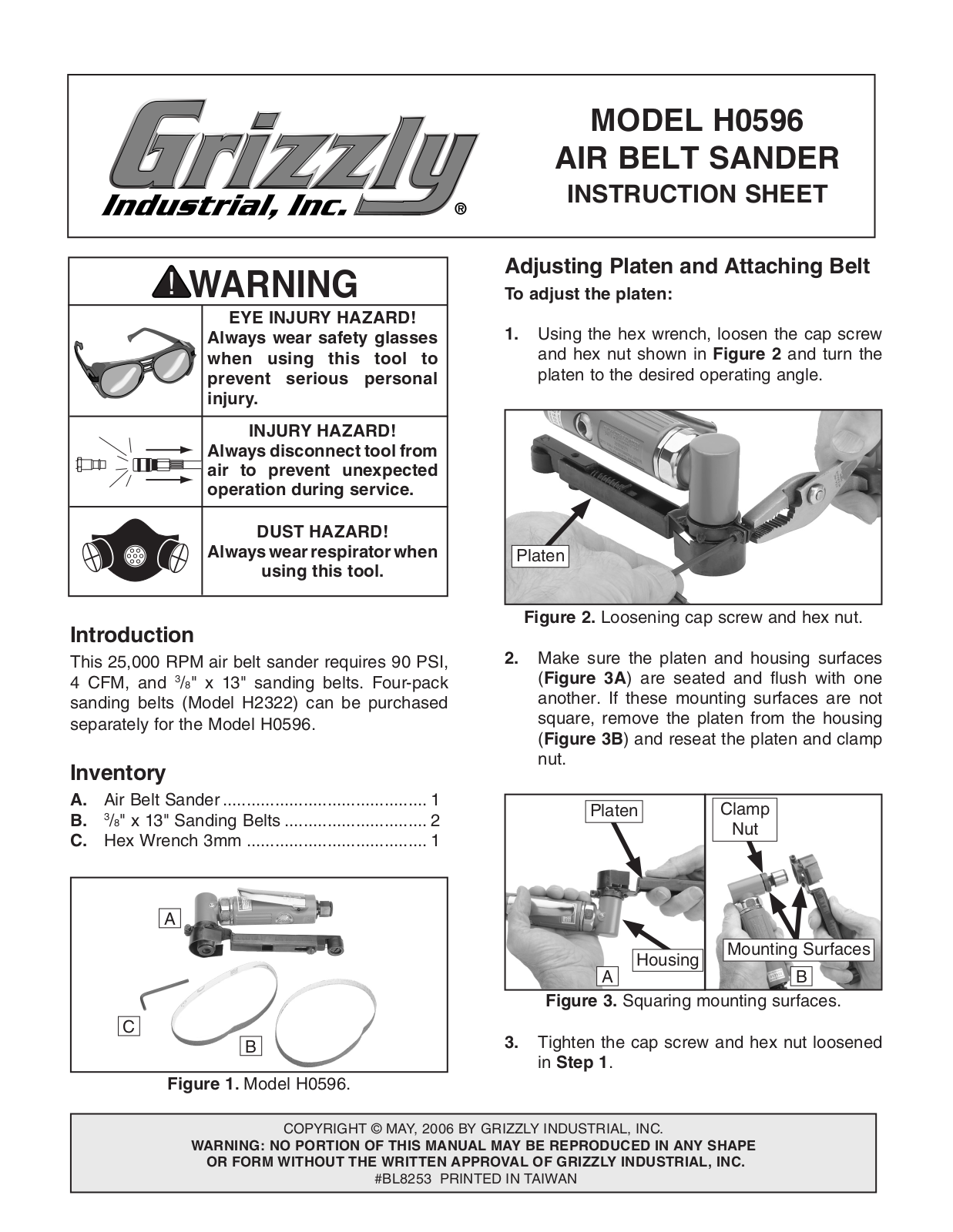 Grizzly H0596 User Manual