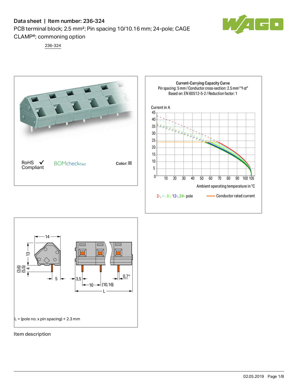 Wago 236-324 Data Sheet