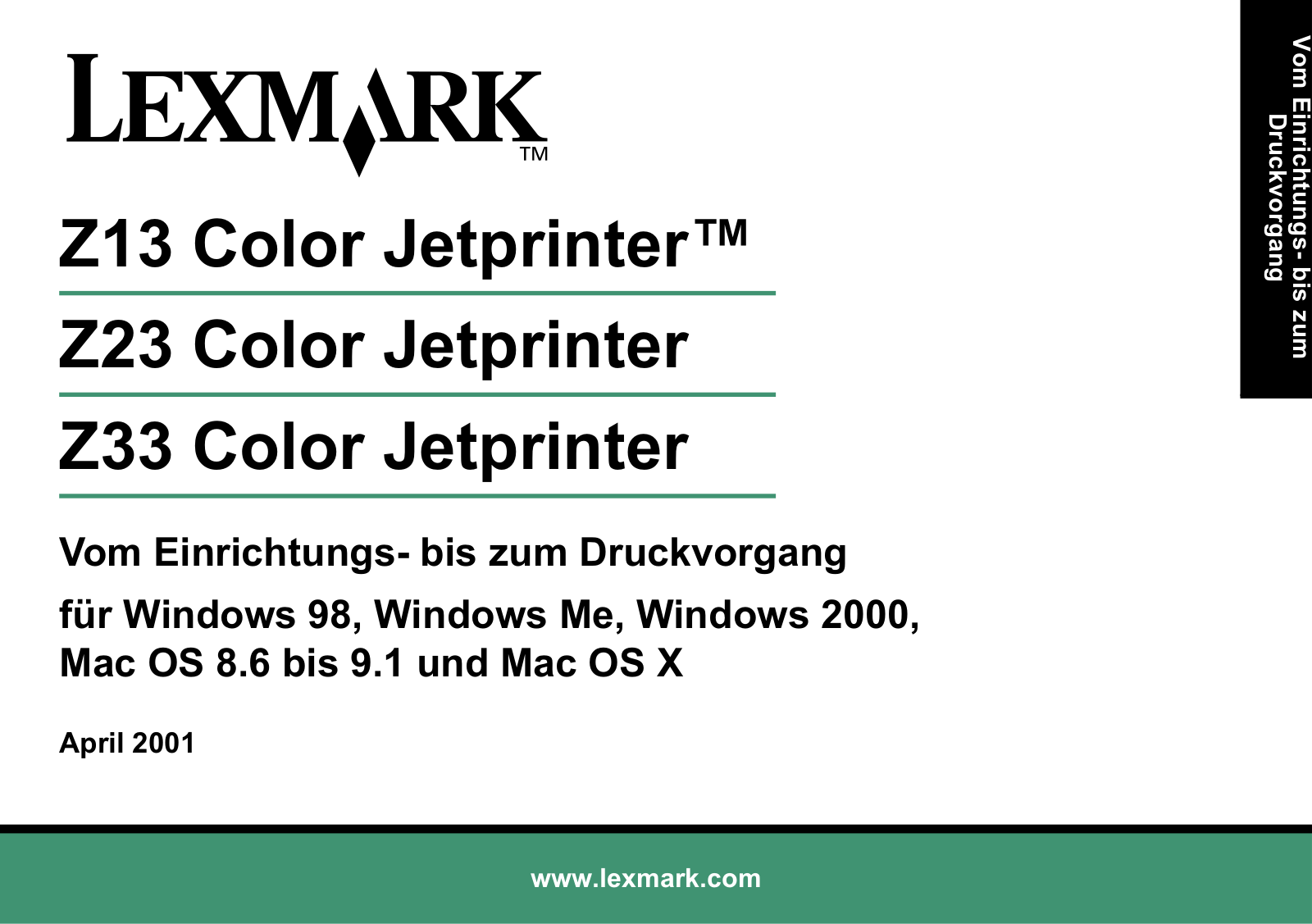 Lexmark Z23, Z33, Z13 Installation Manual