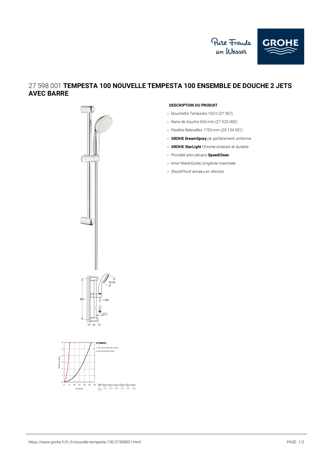 Grohe 27598001 Specification - ManualMachine.com