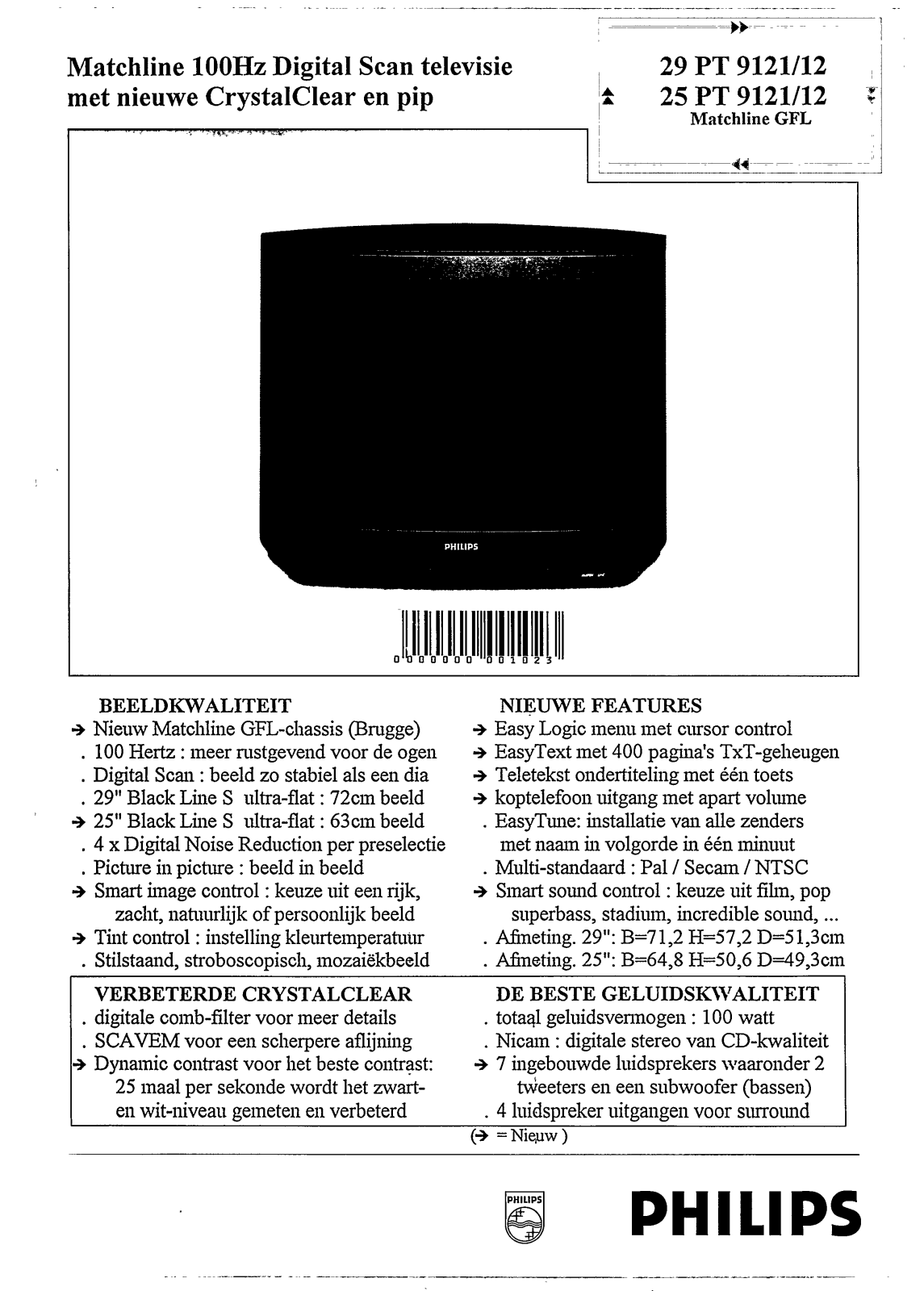 Philips 29PT9121/12, 25PT9121/12 User Manual