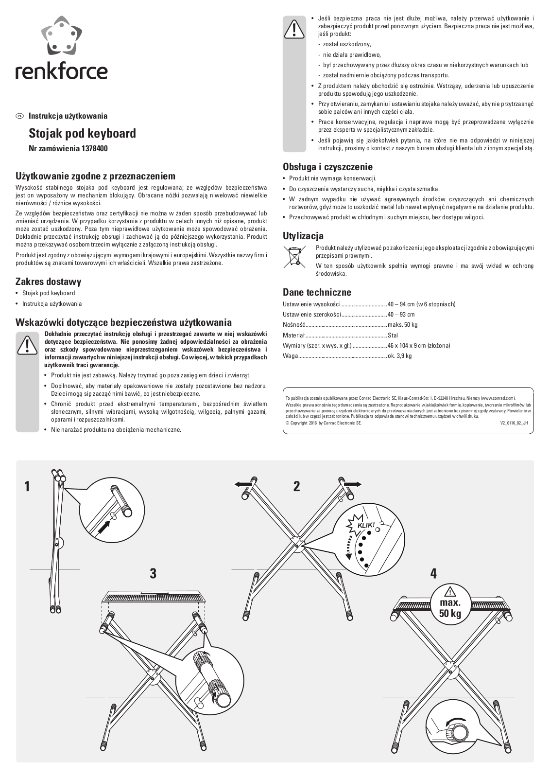 Renkforce 1378400 Operating Instructions