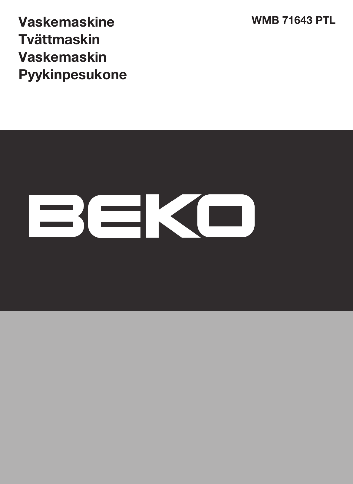 Beko WMB 71643 PTL User Manual