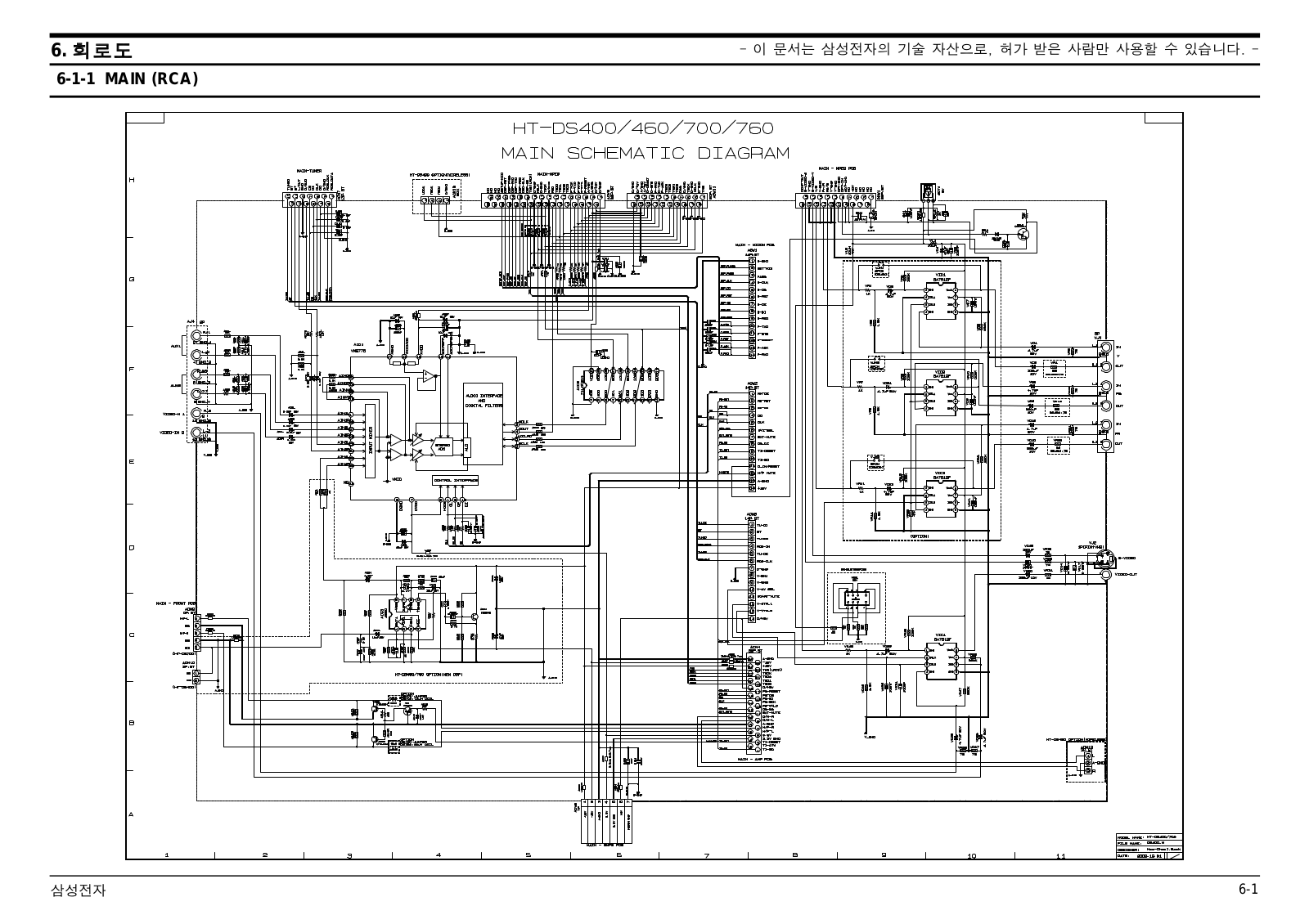 Samsung HT-DS400 Expoioded View and Parts List