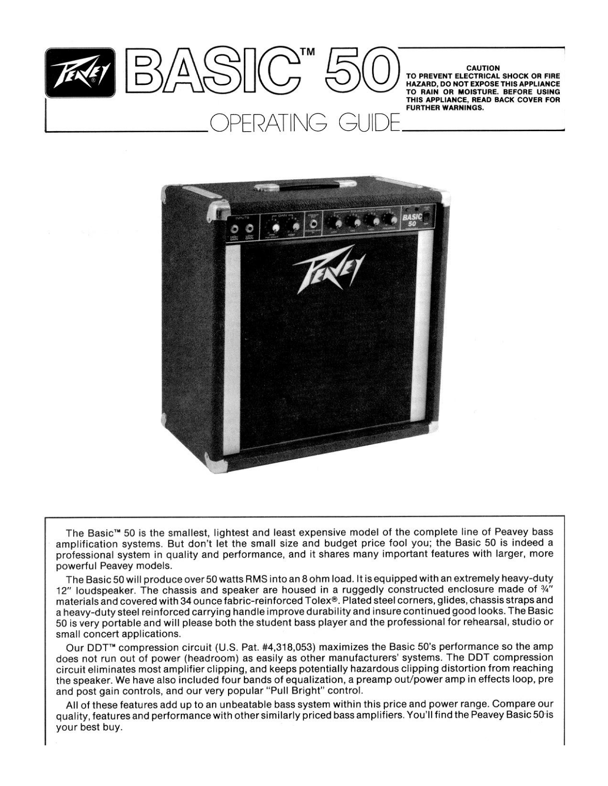 Peavey BASIC 50 User Manual