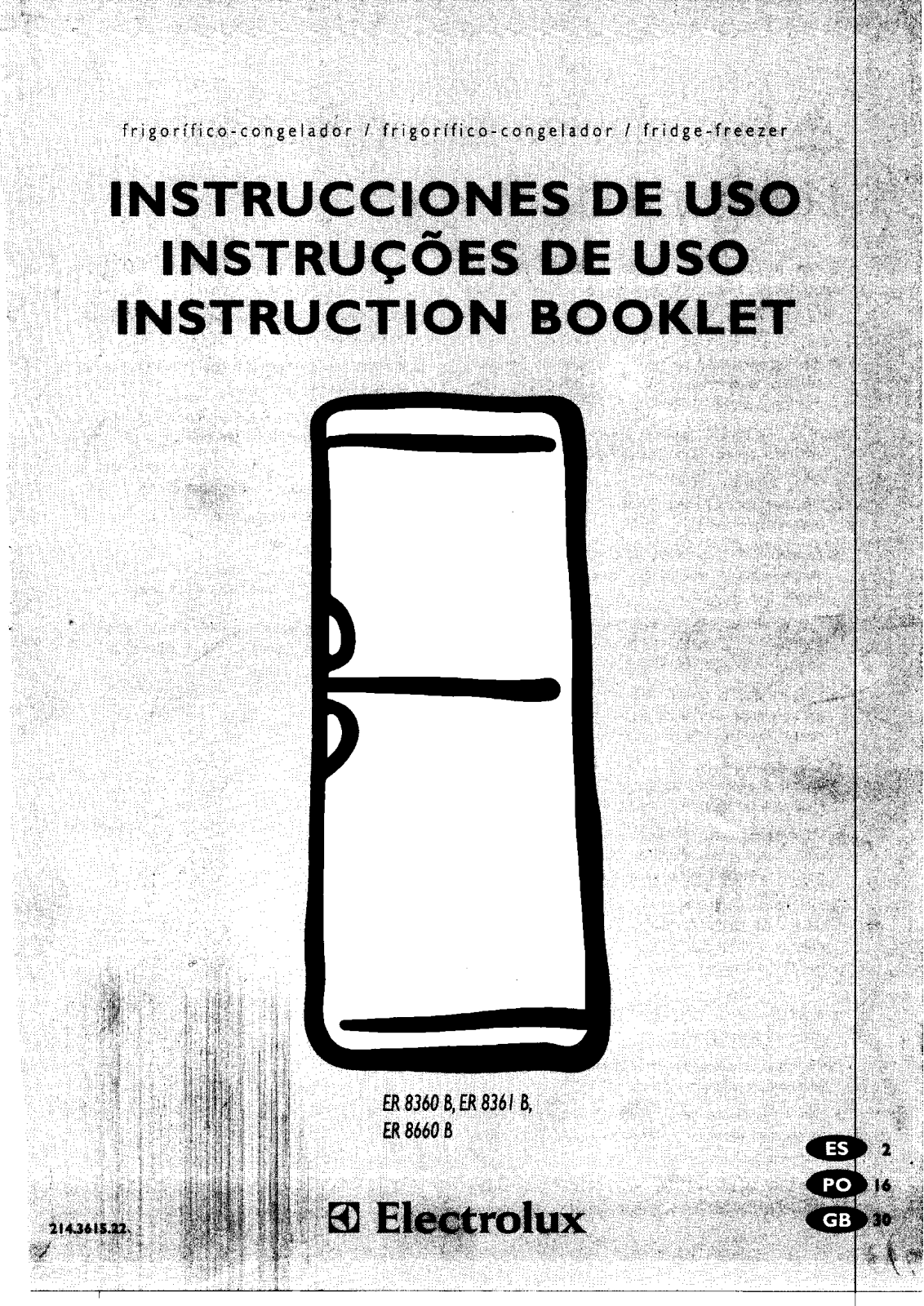 Electrolux ER8360B, ER8361B, ER8660B User Manual