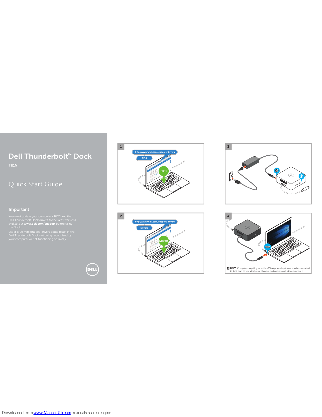 Dell Thunderbolt Dock TB16 Quick Setup Manual