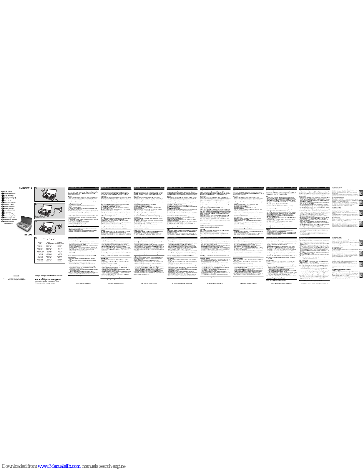 Philips SCB2100NB/05, SCB2100NB/12, MultiLife SCB2100NB User Manual