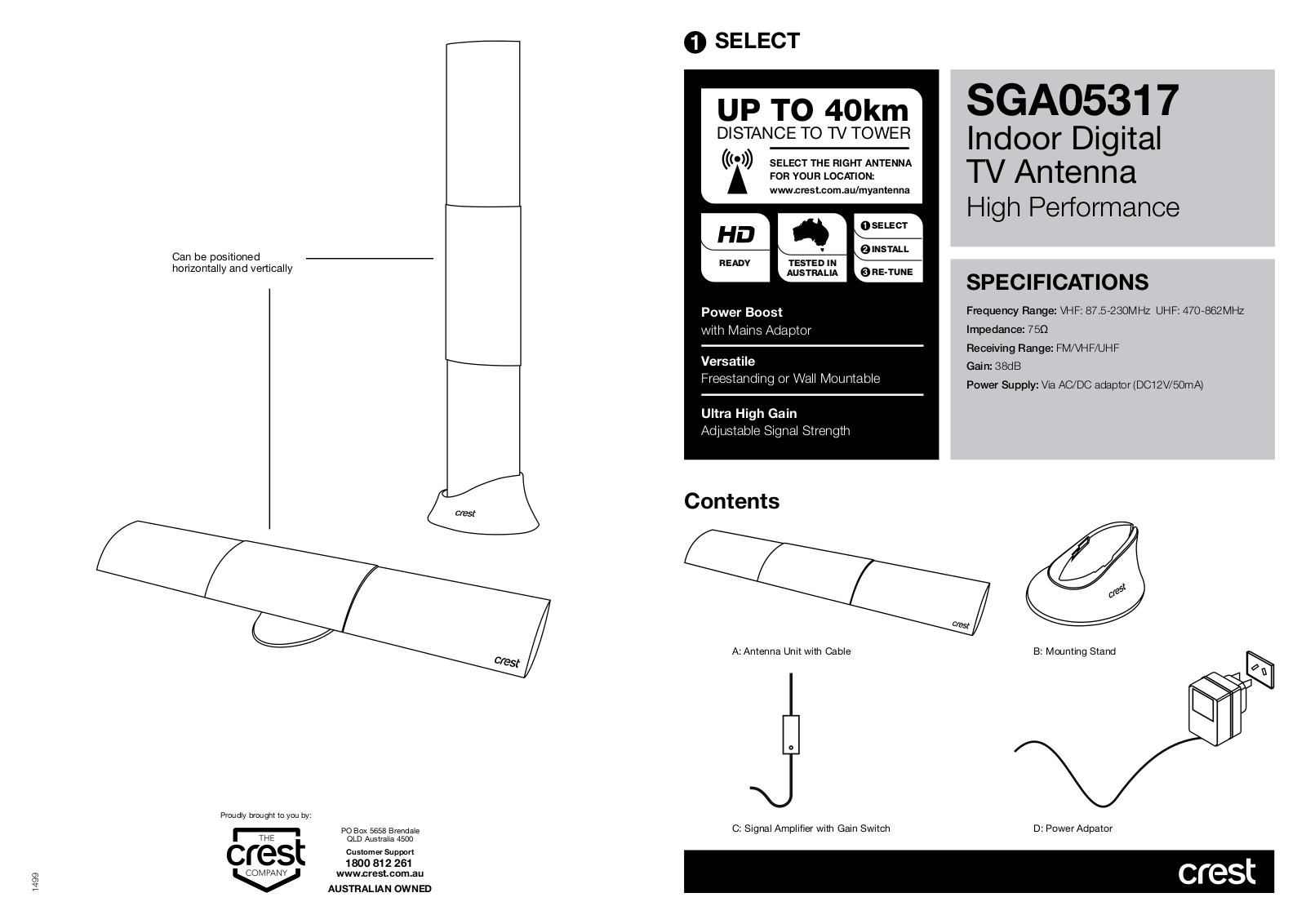 Crest SGA05317 User Manual