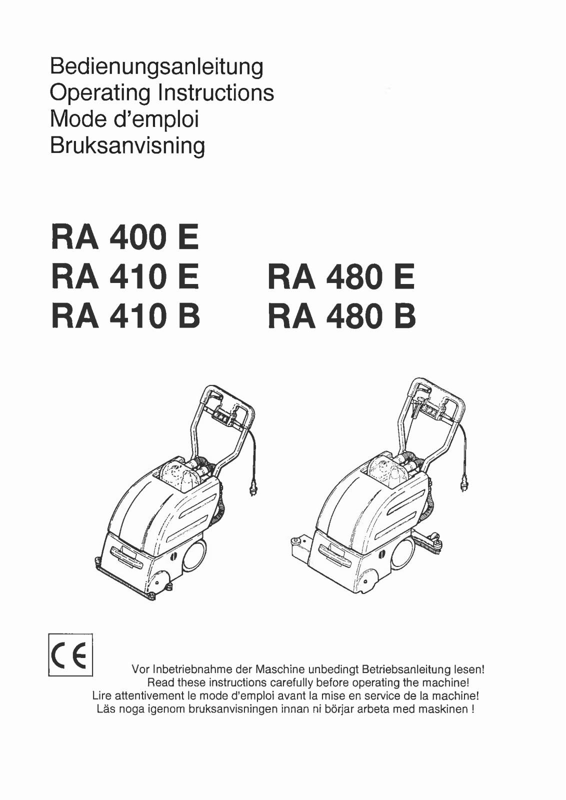 Mastercraft Ra431e, Ra410b, Ra431b, Ra410e Owner's Manual