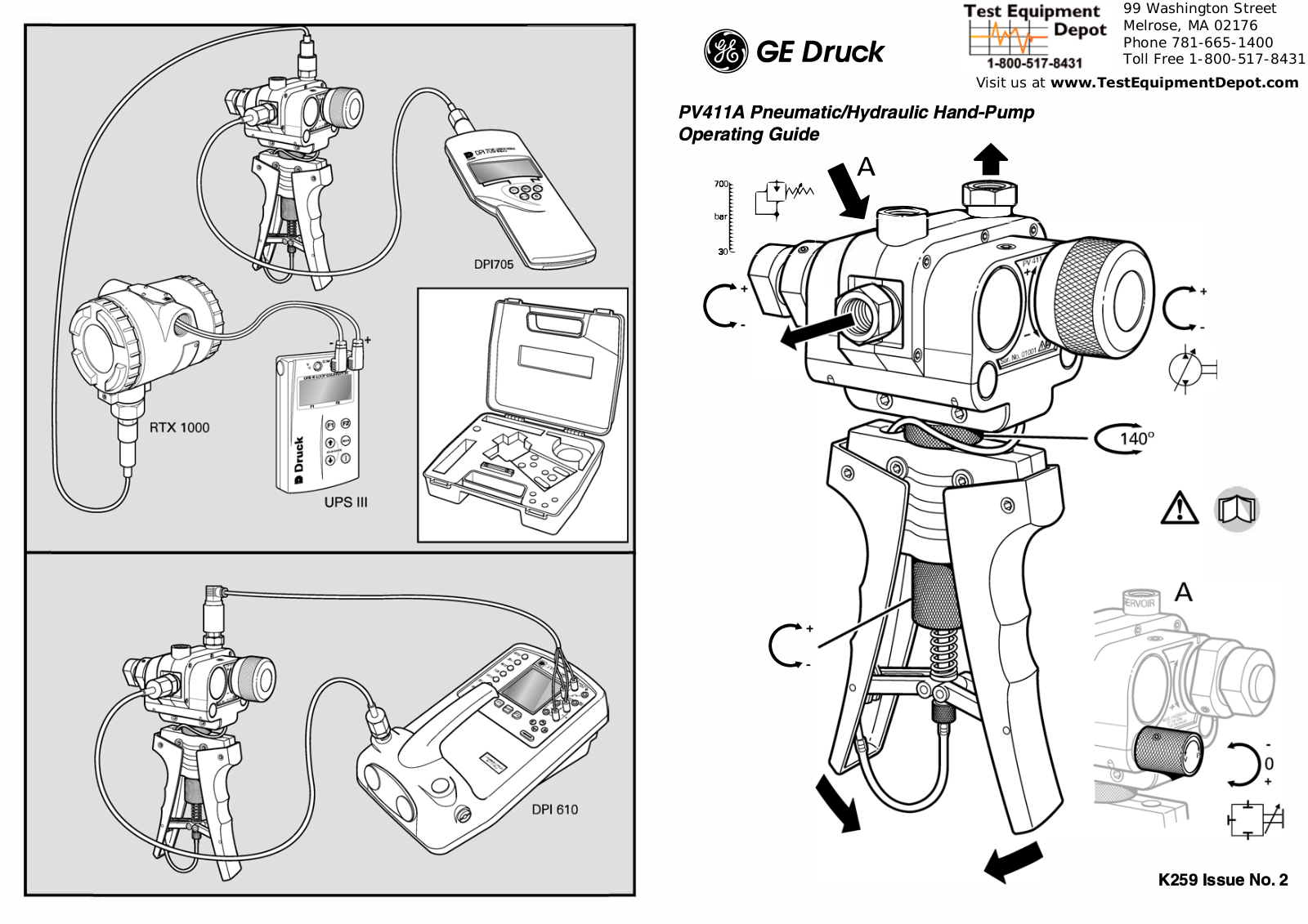 GE PV411A Operating Manual