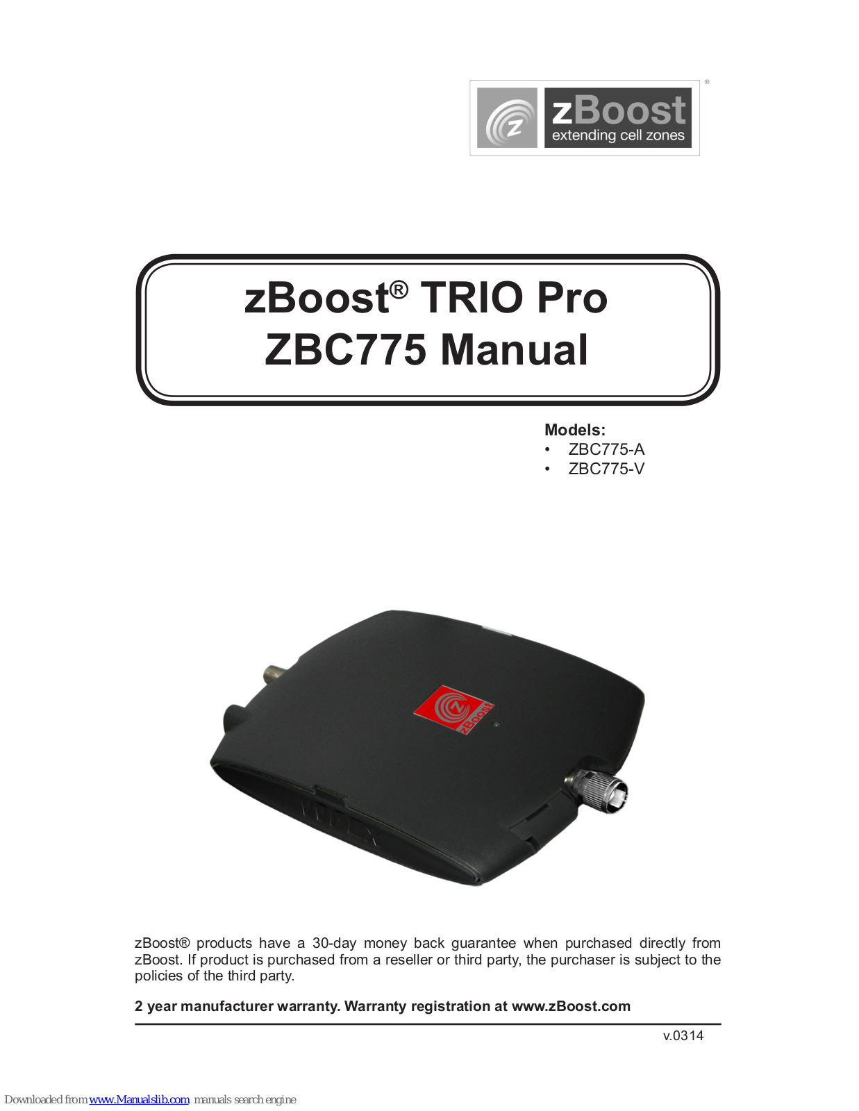 zBoost ZBC775, ZBC775-A, ZBC775-V User Manual