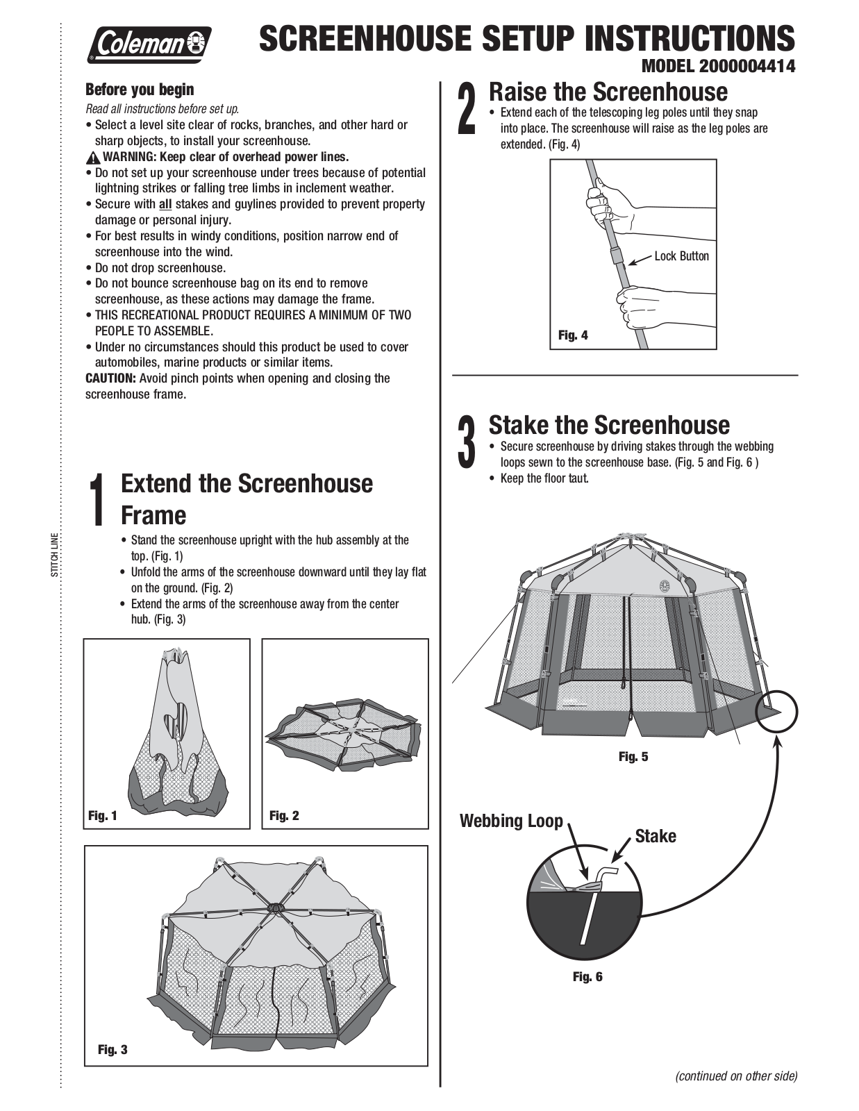 Coleman 2000004414 User Manual