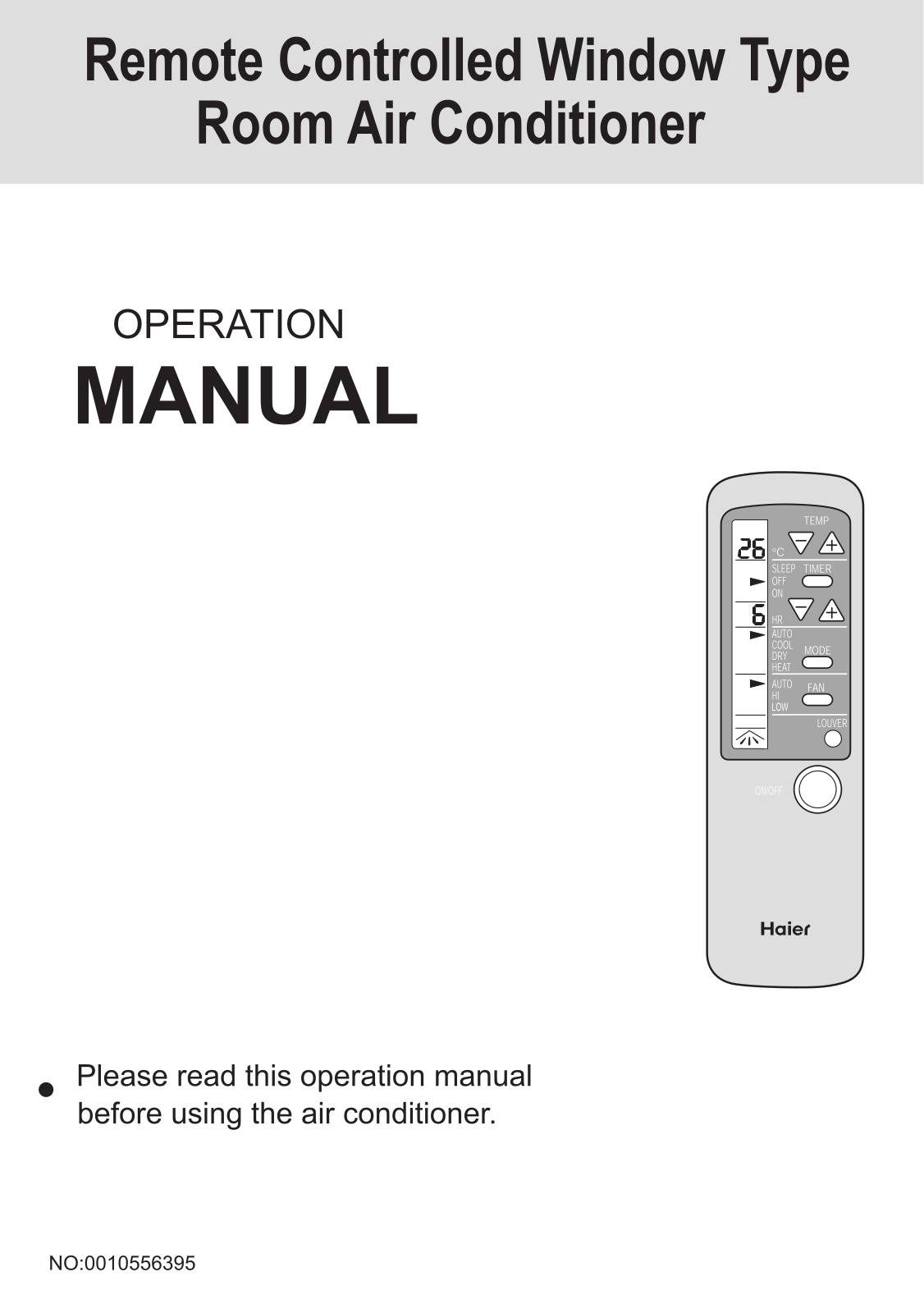 Haier HW-18CG03 User Manual