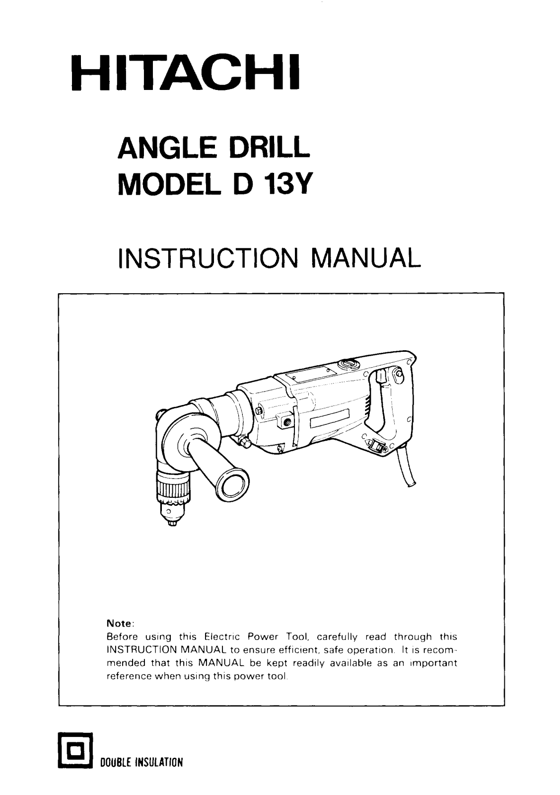 Hitachi D13Y User Manual