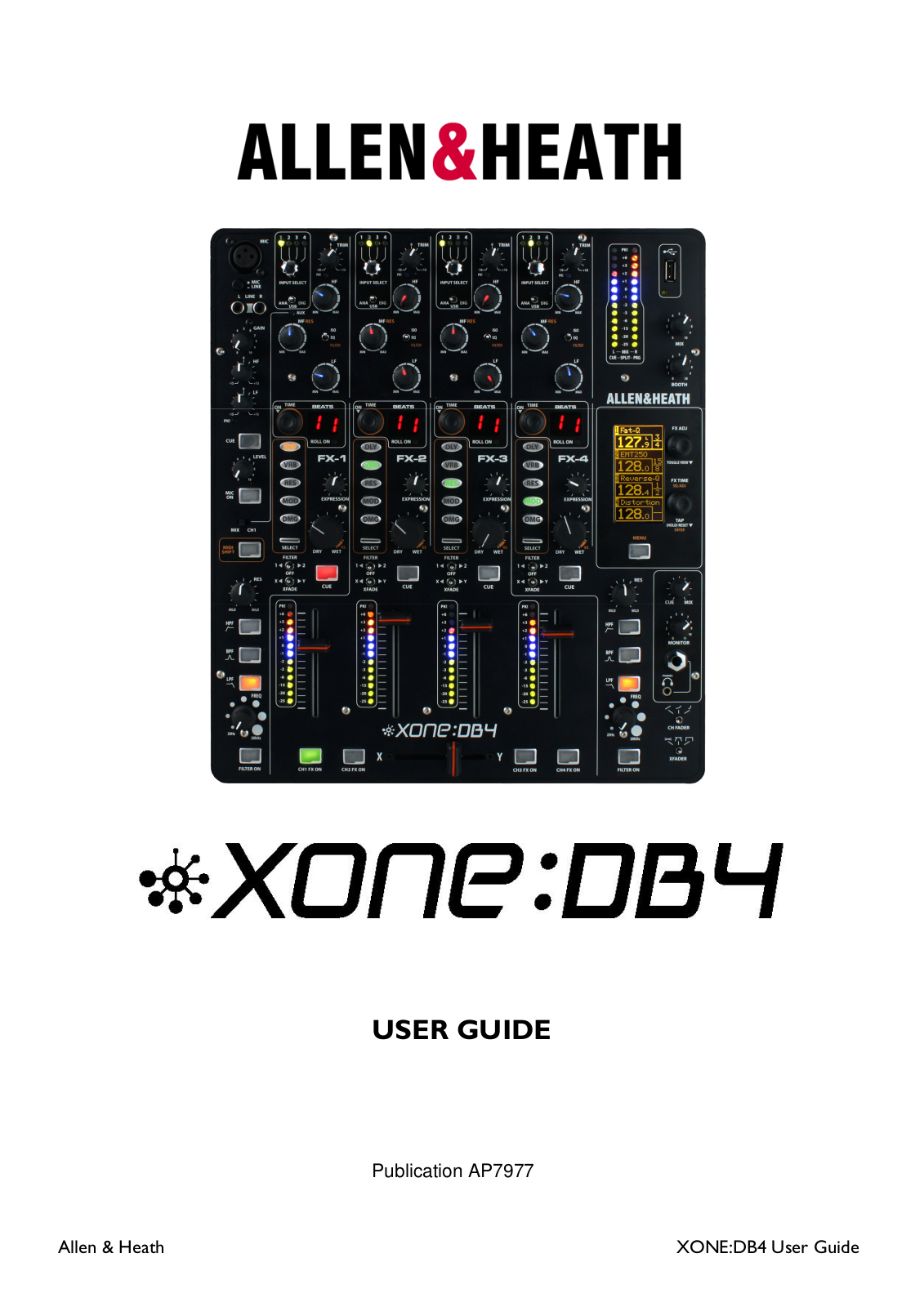 Allen & Heath Xone DB4 USER GUIDE