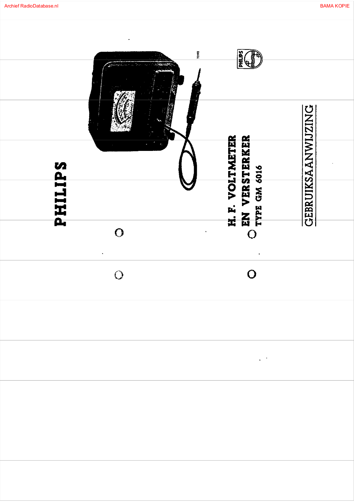 Philips GM6016 User Manual