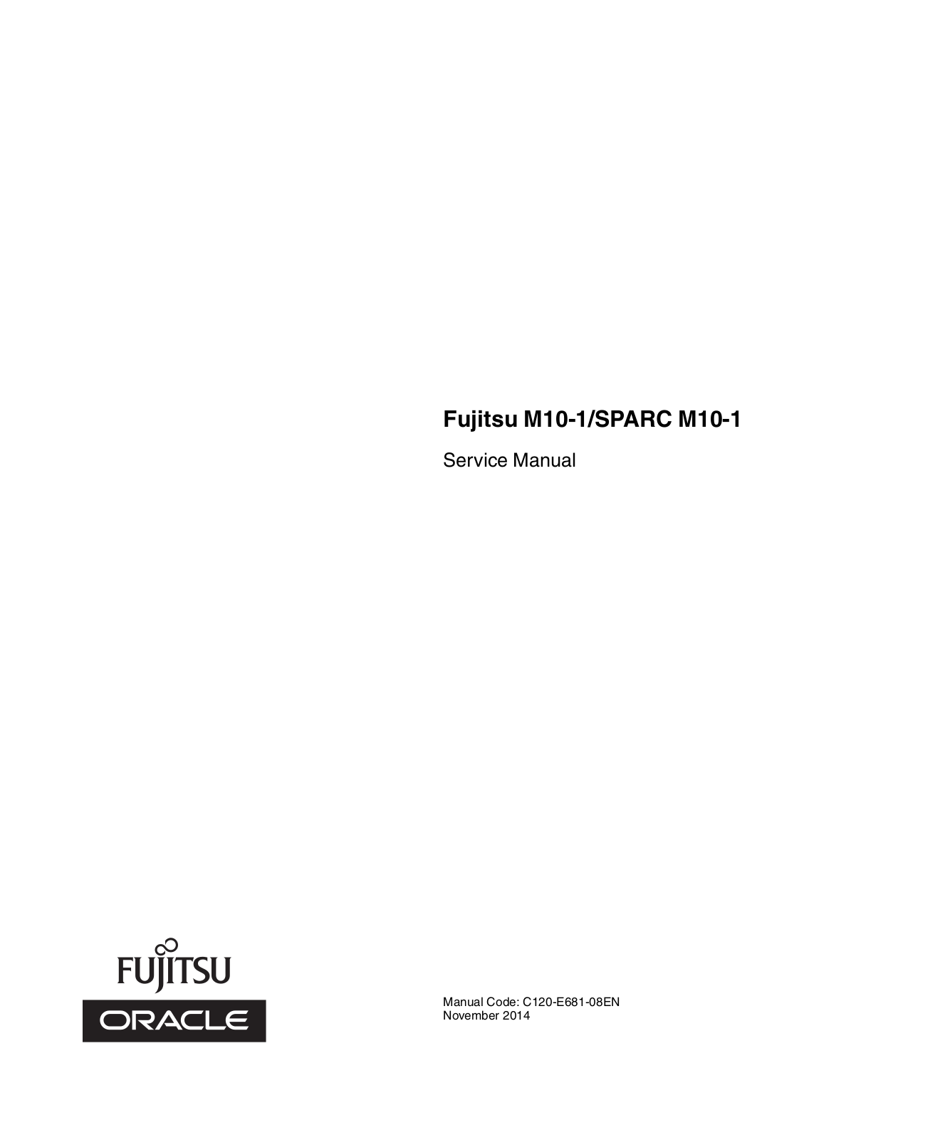 Fujitsu M10-1 Service Manual