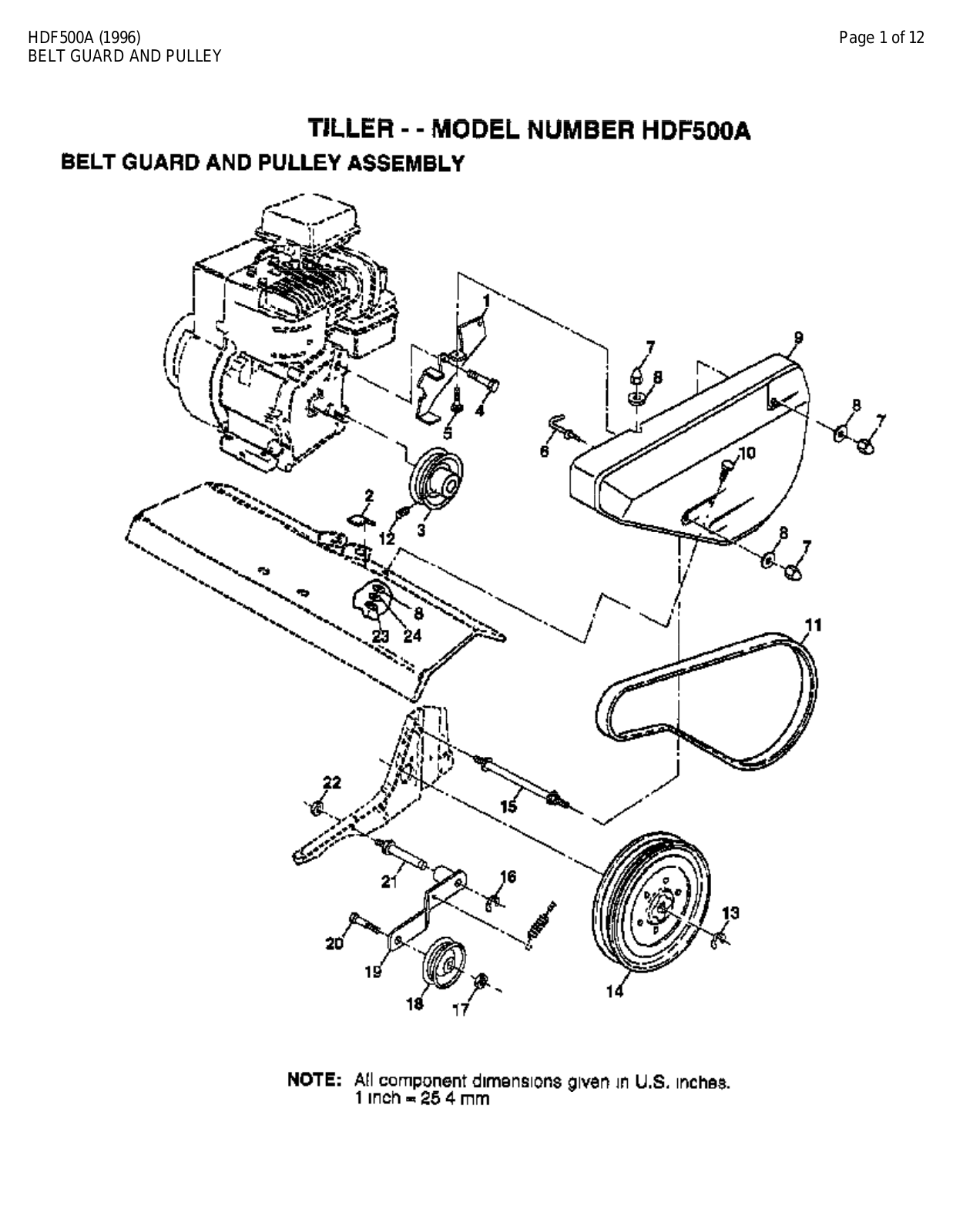 AYP HDF500A Parts List