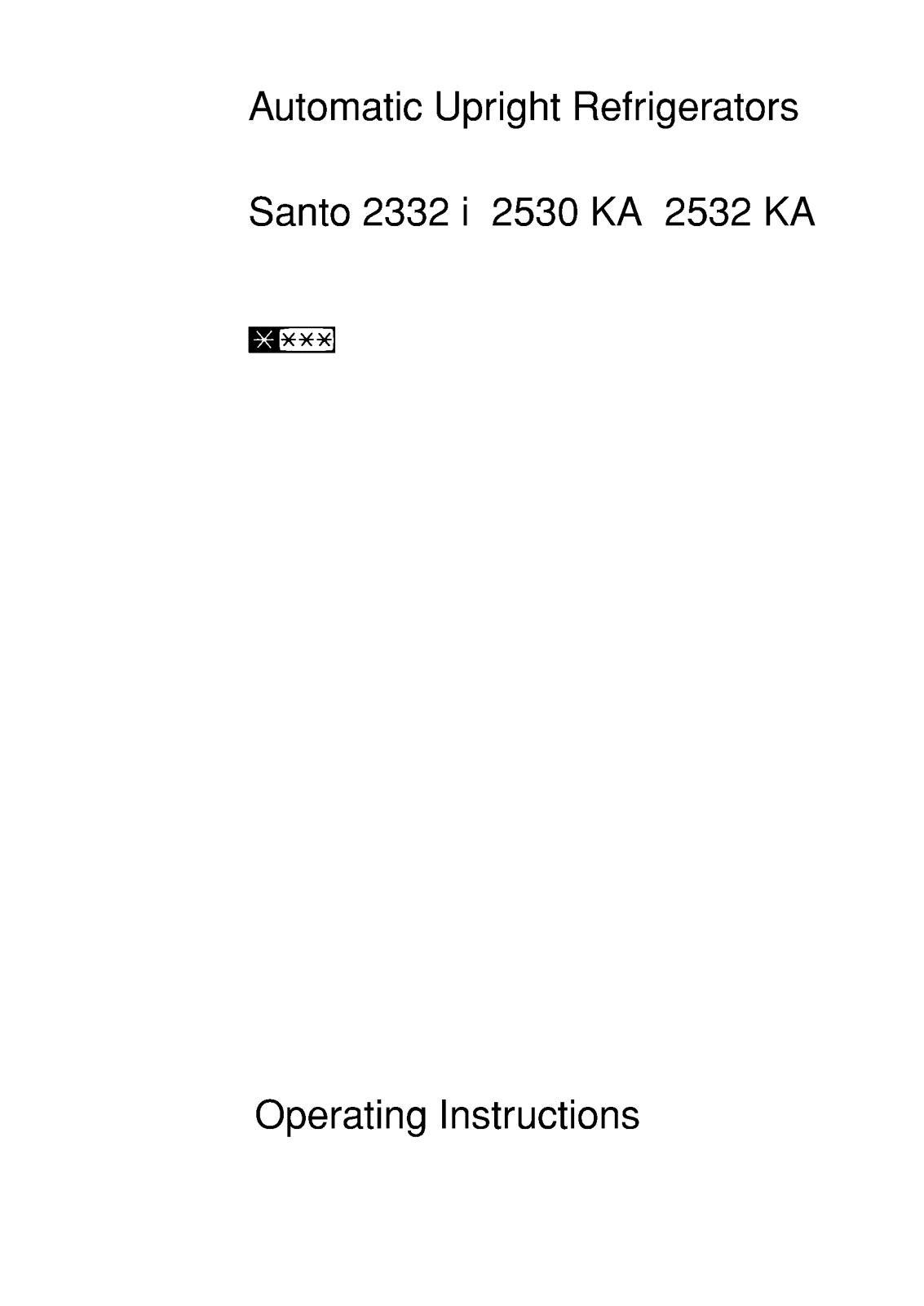 AEG See 621570001, See 621520105, See 621508108, Santo 2532-4 KA, Santo 2532 KA Glassline User Manual