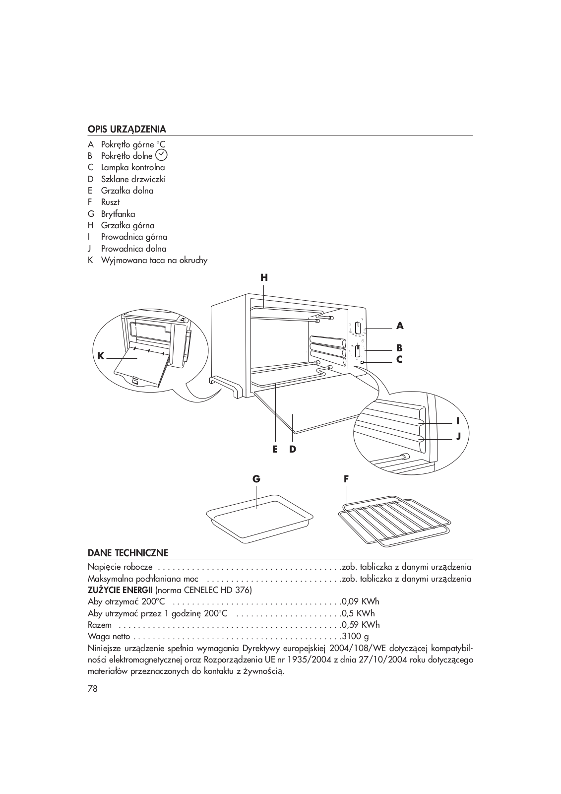 Delonghi EO- 420 Instructions Manual