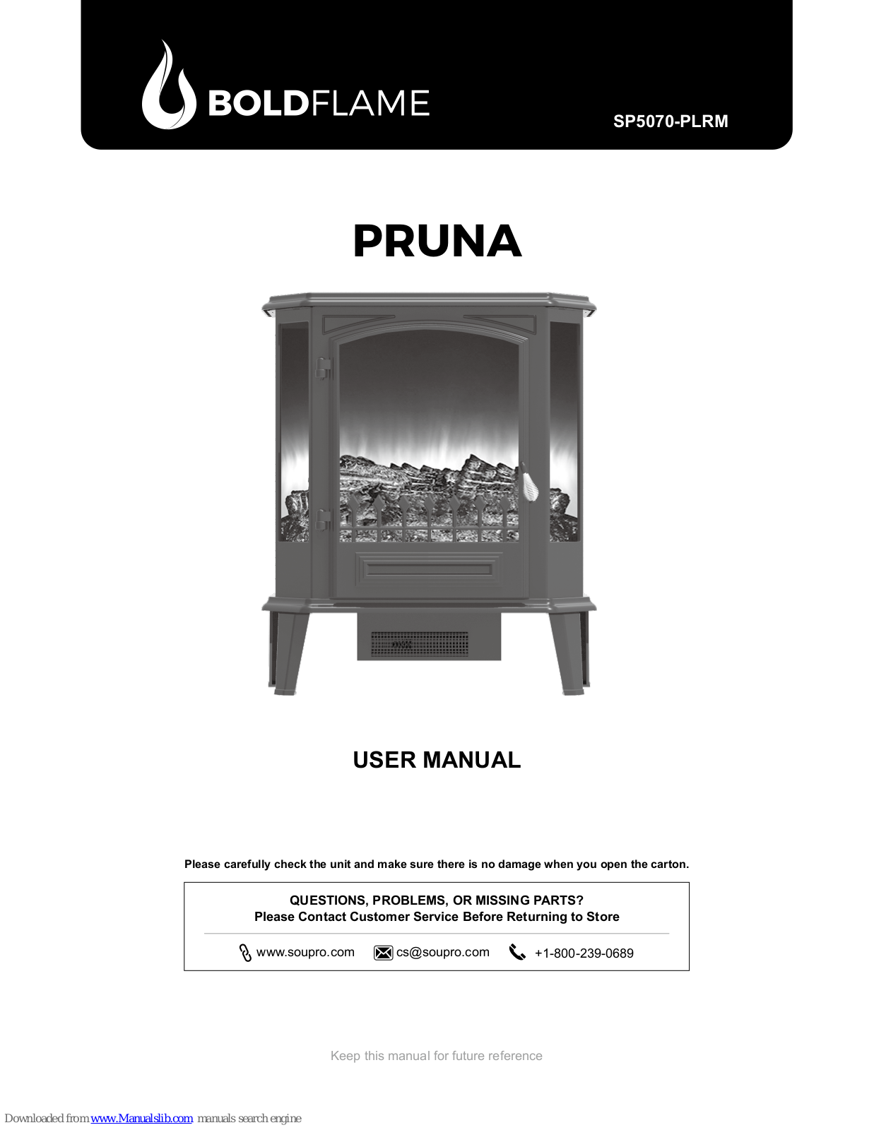 Bold Flame PRUNA, SP5070-PLRM User Manual