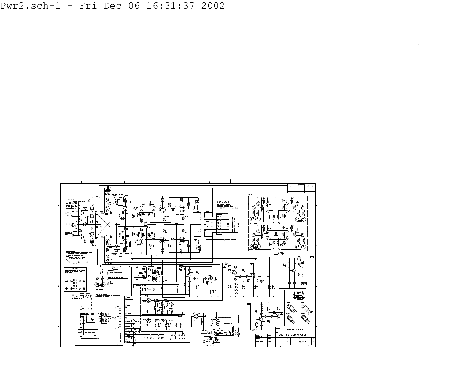 Sonic Frontiers Power 2 Schematic