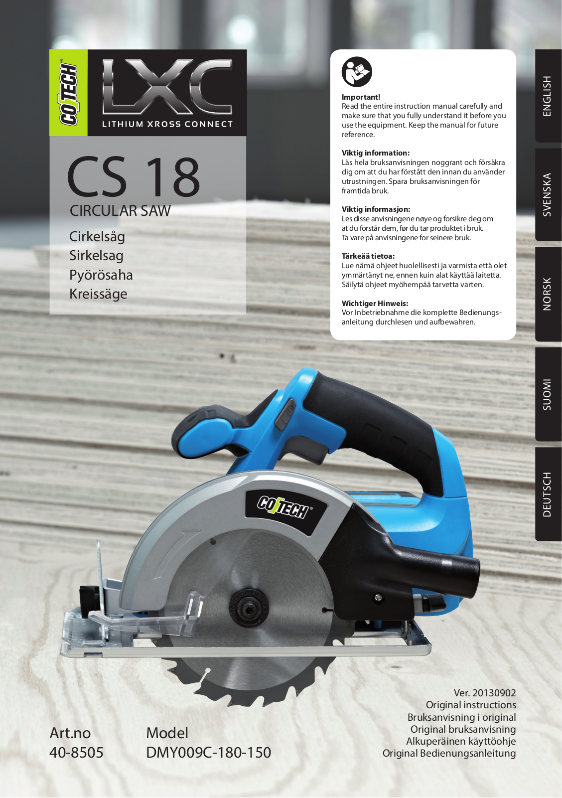 Cotech CS 18 User Manual