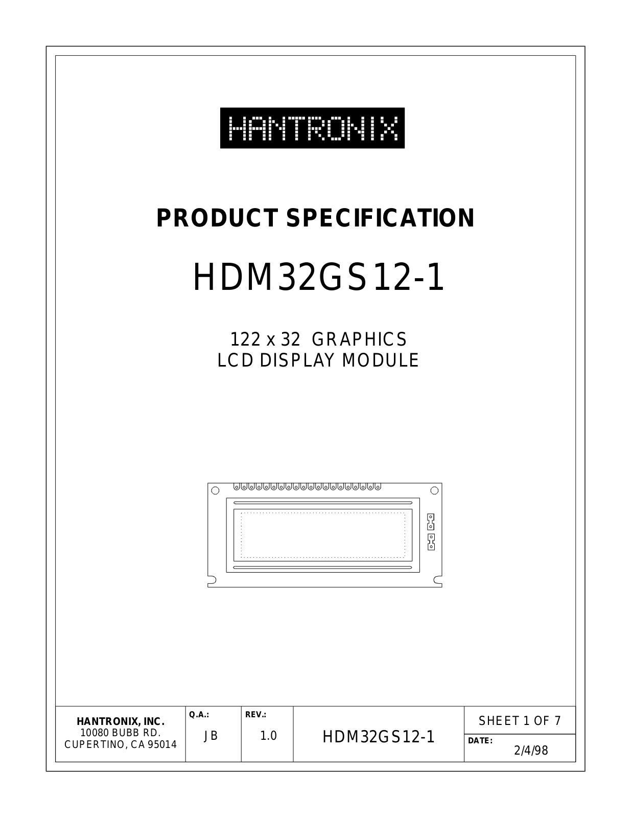 HANTRONIX HDM32GS12-1 Datasheet