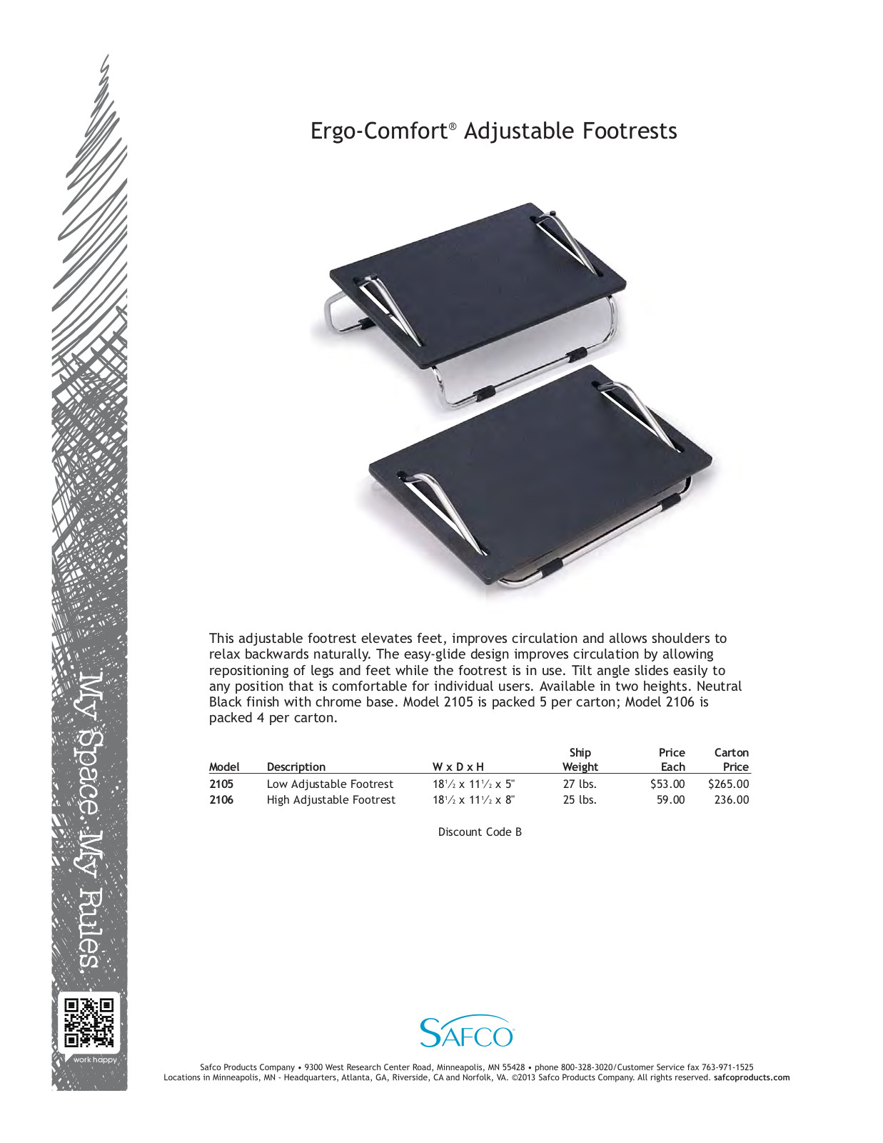 Safco 2106 User Manual