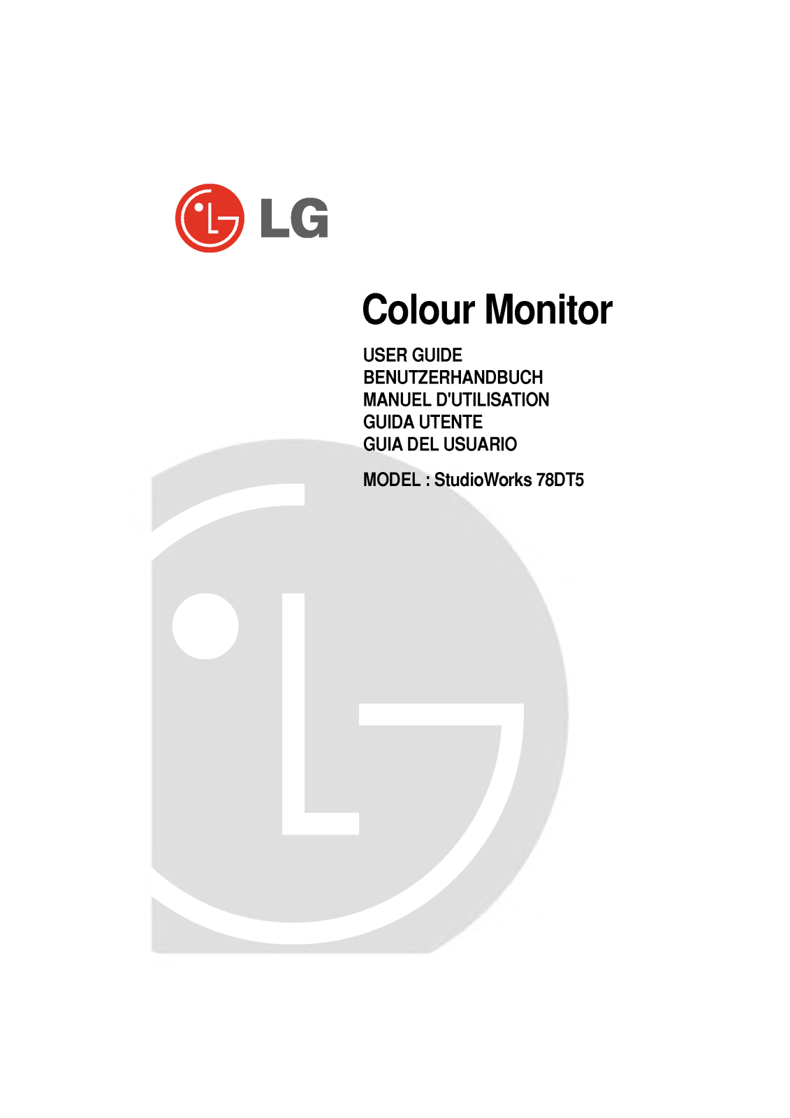 LG STUDIOWORKS 78DT, STUDIOWORKS 78D User Manual