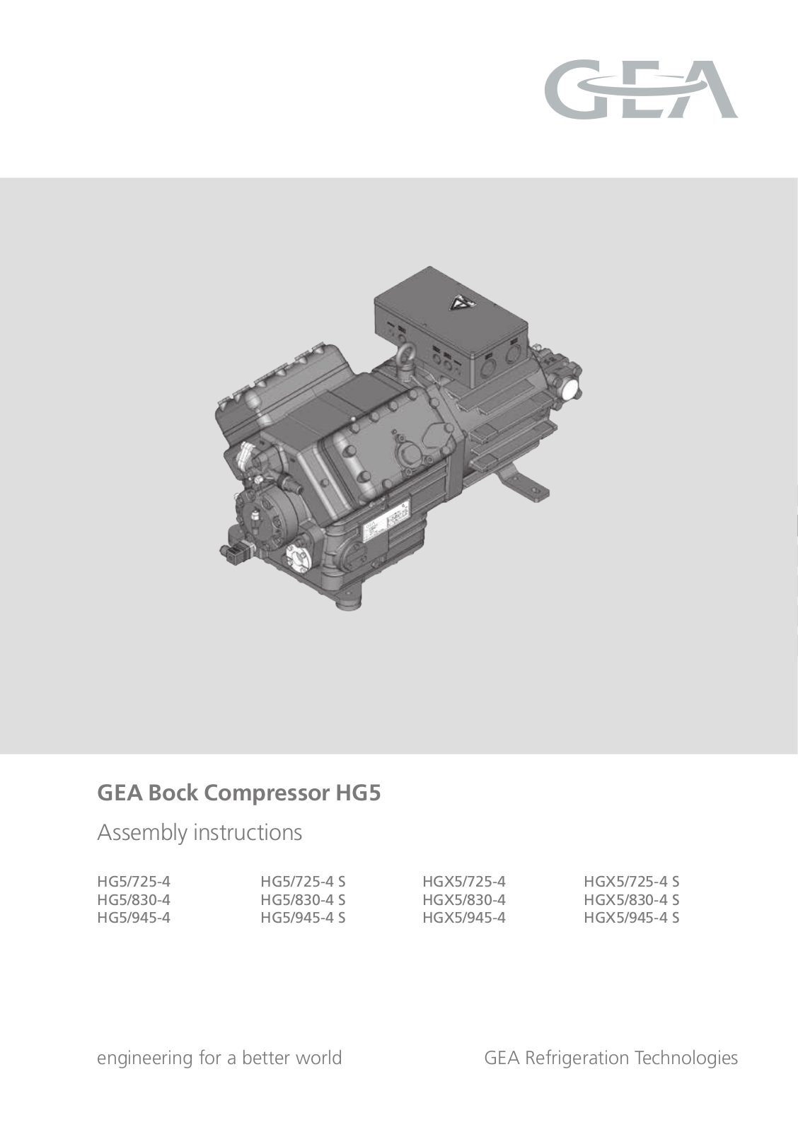 GEA Bock HG5 User Manual