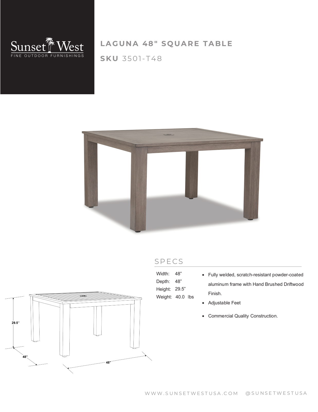 Sunset West XSW1566 Specifications - ManualMachine.com