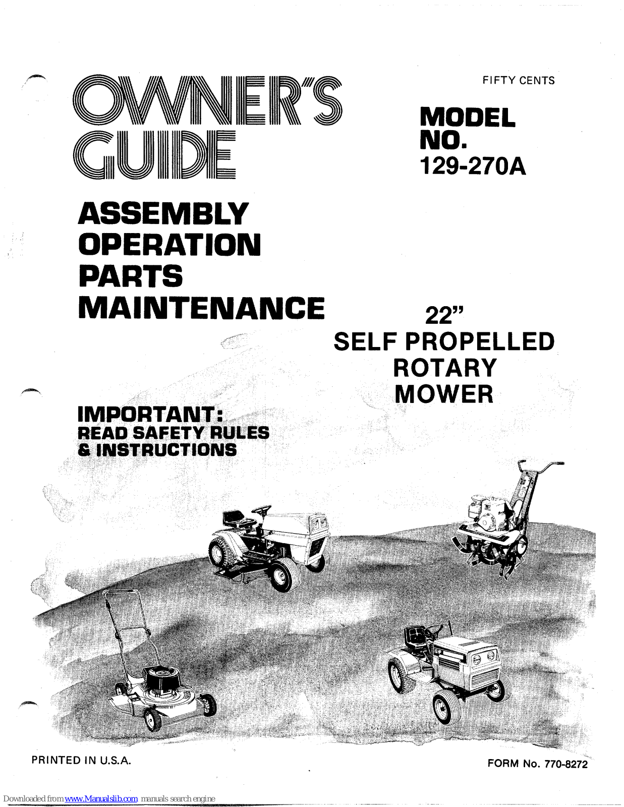 MTD 129-270A Owner's Manual