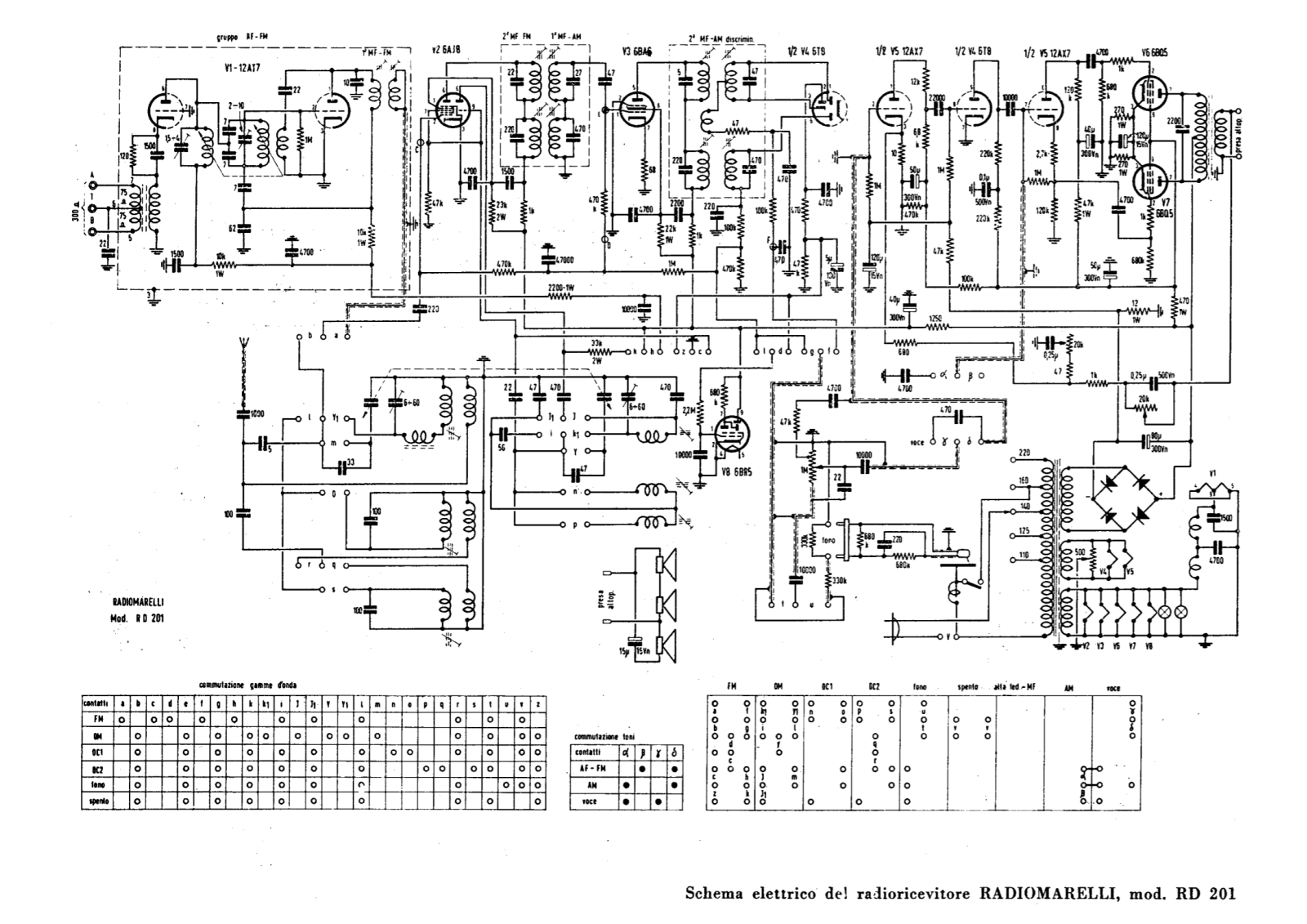 Radiomarelli rd201 schematic