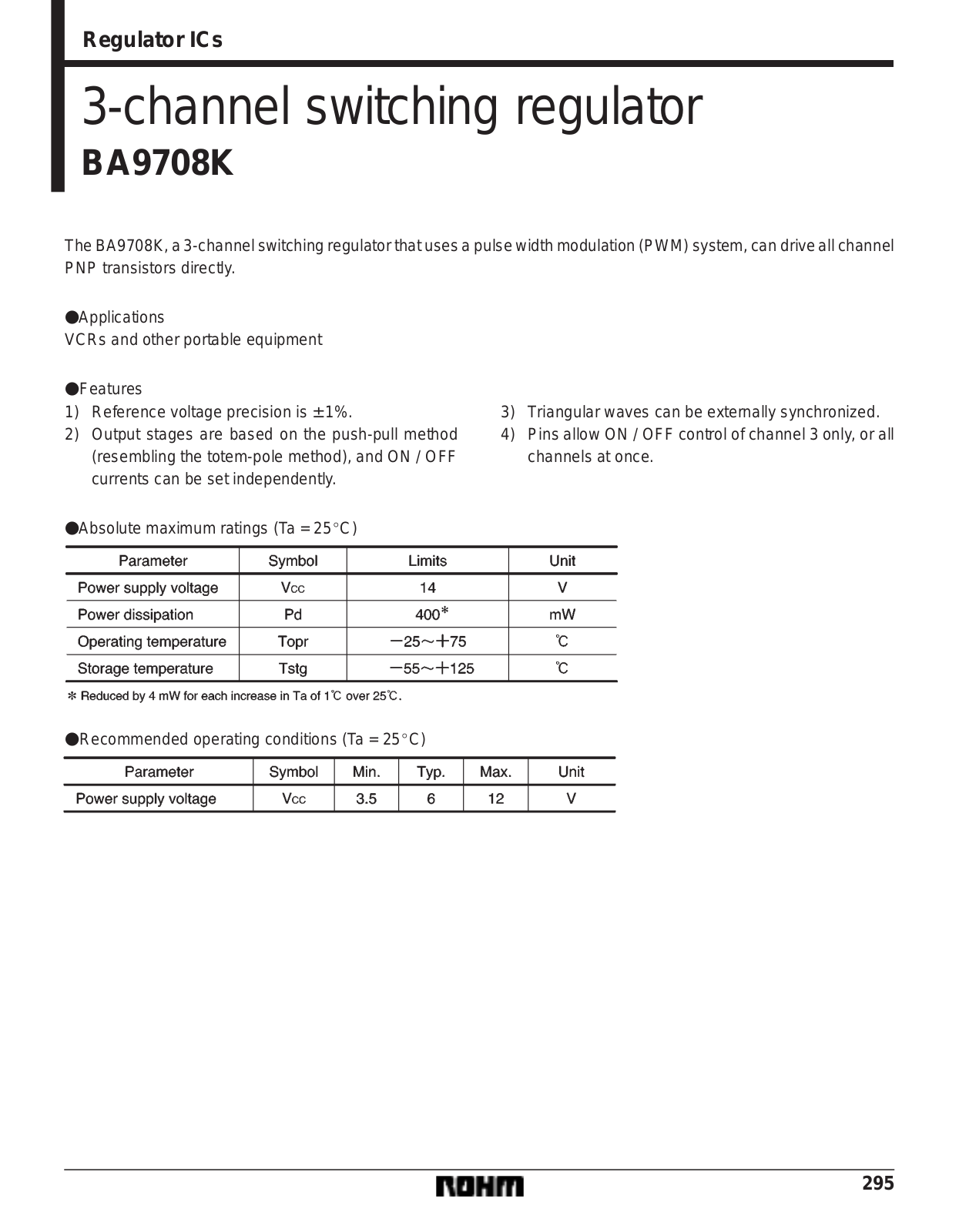 Rainbow Electronics BA9708K User Manual