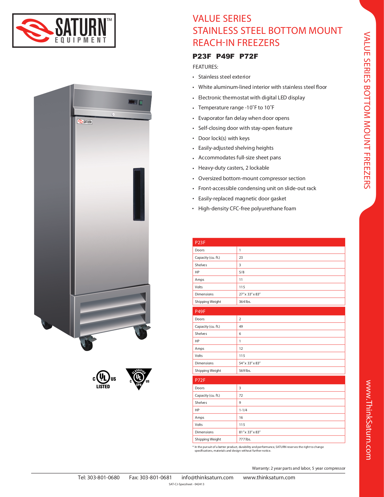 Saturn Equipment P23F User Manual