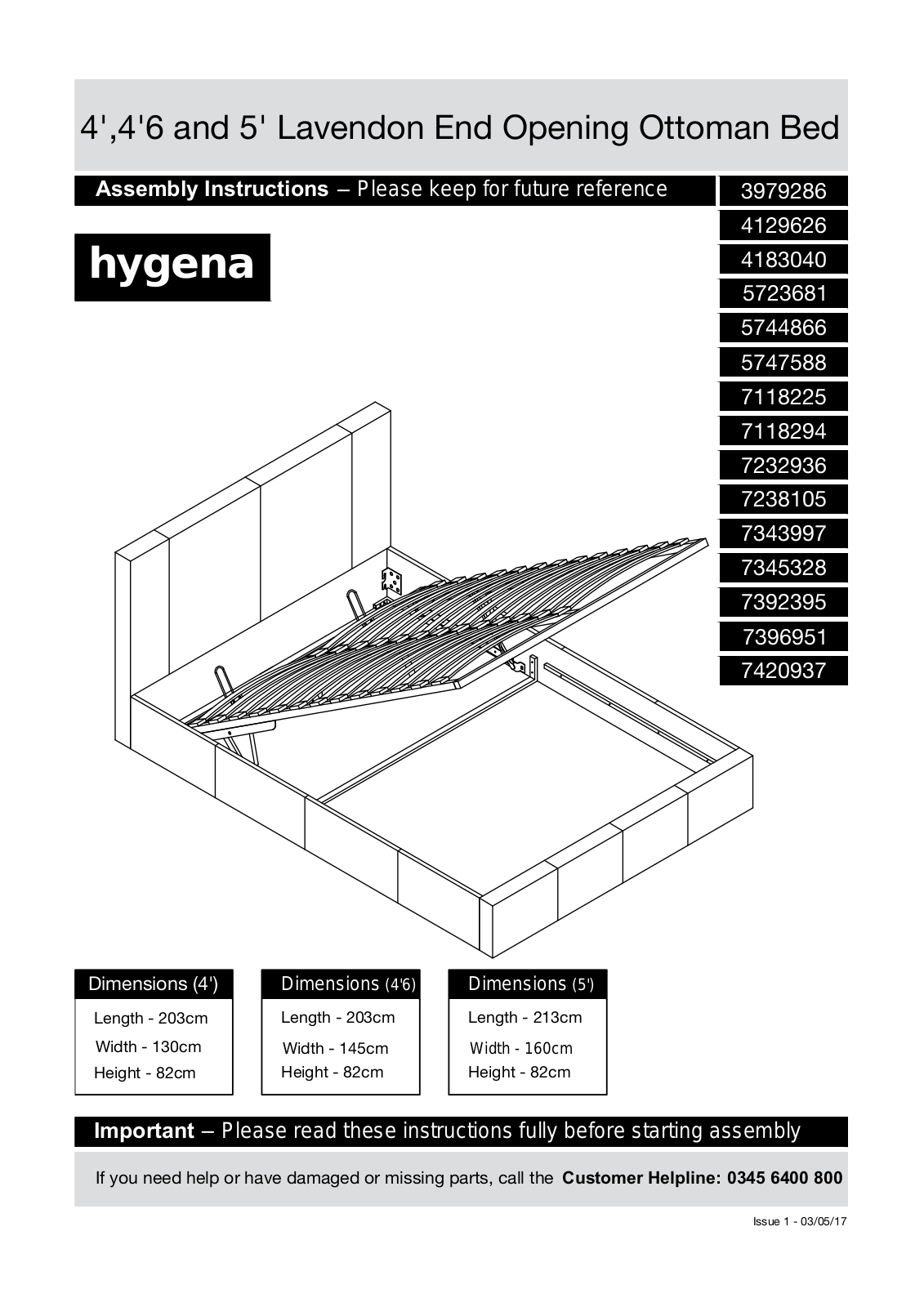 Argos LAVENDON ASSEMBLY INSTRUCTIONS