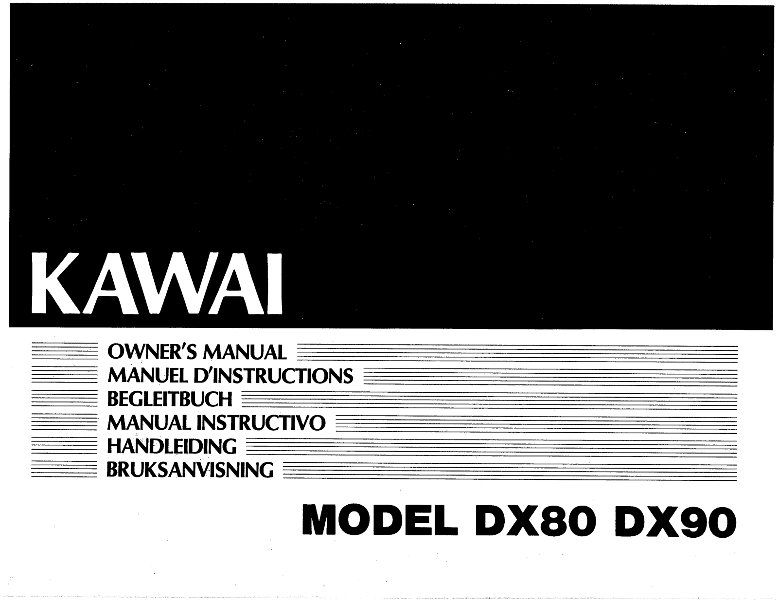 Kawai DX80, DX90 User Manual