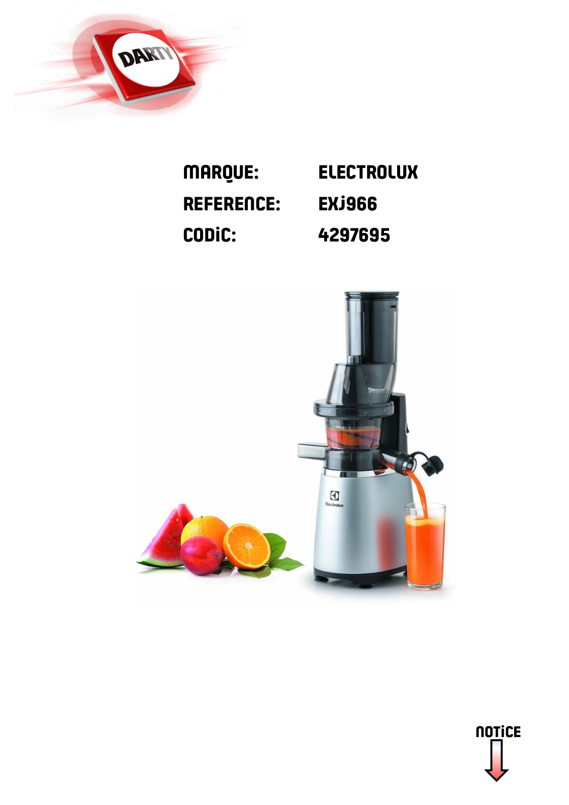 Electrolux EXJ966 User Manual